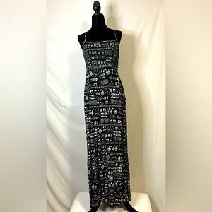 Vintage, black and white maxi dress